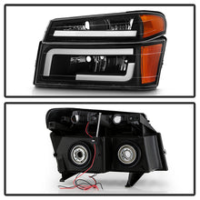 Load image into Gallery viewer, Xtune Headlights Chevy Colorado (04-12) [Light Bar DRL w/ Bumper Lights] Black or Chrome w/ Amber Turn Signal Light - Black Alternate Image
