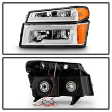 Load image into Gallery viewer, Xtune Headlights Chevy Colorado (04-12) [Light Bar DRL w/ Bumper Lights] Black or Chrome w/ Amber Turn Signal Light - Black Alternate Image