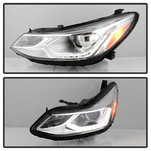 Xtune Headlights Chevy Cruze Sedan LT / Premier / Desel only (16-18) [w/ LED DRL Lights] Chrome w/ Amber Turn Signal Light