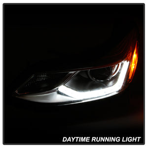 Xtune Headlights Chevy Cruze Sedan LT / Premier / Desel only (16-18) [w/ LED DRL Lights] Chrome w/ Amber Turn Signal Light