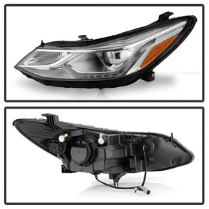 Xtune Headlights Chevy Cruze Sedan LT / Premier / Desel only (16-18) [w/ LED DRL Lights] Chrome w/ Amber Turn Signal Light