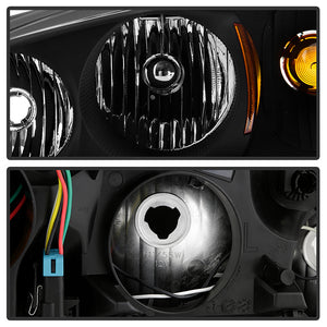 Xtune Crystal Headlights Chevy Malibu (04-08) Black or Black Smoked w/ Amber Turn Signal Light