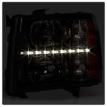 Load image into Gallery viewer, Xtune Crystal Headlights Chevy Silverado (07-14) [Optional DRL LED Lights] Black / Chrome / Smoke Alternate Image