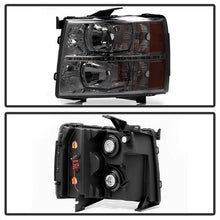 Load image into Gallery viewer, Xtune Crystal Headlights Chevy Silverado (07-14) [Optional DRL LED Lights] Black / Chrome / Smoke Alternate Image