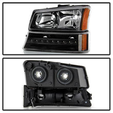 Load image into Gallery viewer, Xtune Headlights Chevy Silverado (03-07) [OEM Style w/ LED Bumper Lights] Black Alternate Image