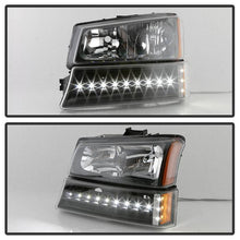 Load image into Gallery viewer, Xtune Headlights Chevy Silverado (03-07) [OEM Style w/ LED Bumper Lights] Black Alternate Image