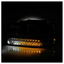 Load image into Gallery viewer, Xtune Headlights Chevy Silverado (99-02) [w/ LED Bumper Lights] Chrome or Smoke w/ Amber Turn Signal Light Alternate Image