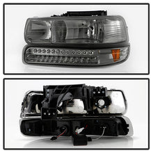 Load image into Gallery viewer, Xtune Headlights Chevy Suburban 1500/2500 (00-06) [w/ LED Bumper Lights] Chrome or Smoke w/ Amber Turn Signal Light - Chrome Alternate Image