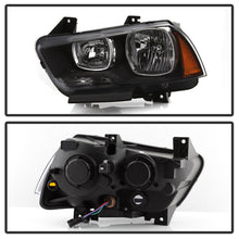 Load image into Gallery viewer, Xtune Headlights Dodge Charger (11-14) [Halogen Only] Black or Black Smoked w/ Amber Turn Signal Light - Black Alternate Image