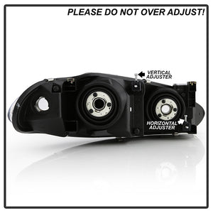 Xtune Crystal Headlights Dodge Intrepid (98-04) Black or Chrome w/ Amber Corner Lights