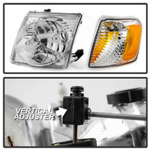 Load image into Gallery viewer, Xtune Headlights Ford Explorer Sport (01-03) Sport Trac (01-05) [OEM Style] Black or Chrome w/ Amber Corner Lights Alternate Image