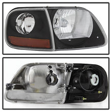 Load image into Gallery viewer, Xtune Headlights Ford Expedition (1997-2002) Chrome or Black w/ Corner Light - Black Alternate Image