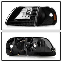 Load image into Gallery viewer, Xtune Crystal Headlights Ford Expedition (97-02) [w/ Corner Lights] Black / Black Smoke/ Smoke - Black Alternate Image