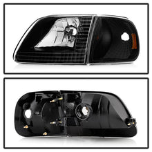 Load image into Gallery viewer, Xtune Crystal Headlights Ford F150 (97-03) [w/ Corner Lights] Black / Black Smoke/ Smoke - Black Alternate Image