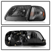 Load image into Gallery viewer, Xtune Crystal Headlights Ford F150 (92-96) [w/ Corner Bumper 6pcs] Black / Black Smoke/ Smoke - Black Alternate Image