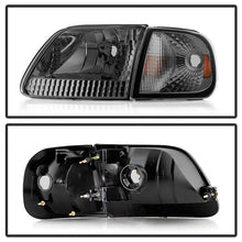 Load image into Gallery viewer, Xtune Crystal Headlights Ford F150 (97-03) [w/ Corner Lights] Black / Black Smoke/ Smoke - Black Alternate Image