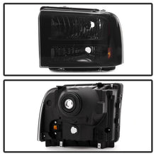 Load image into Gallery viewer, Xtune Crystal Headlights Ford F250/F350/F450 Superduty (99-04) Black Smoked w/ Amber Turn Signal Lights - Default Title Alternate Image