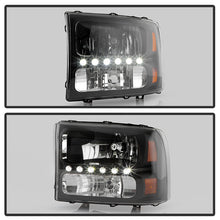 Load image into Gallery viewer, Xtune Headlights Ford Excursion (00-04) [w/ LED DRL] Black or Chrome w/ Amber Corner Lights - Black Alternate Image