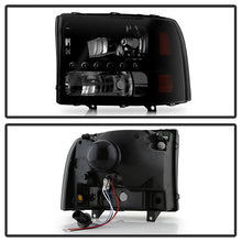 Load image into Gallery viewer, Xtune Headlights Ford F250/F350 Super Duty (99-04) [w/ LED DRL] Black or Chrome w/ Amber Corner Lights - Black Alternate Image