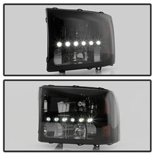 Load image into Gallery viewer, Xtune Headlights Ford F250/F350 Super Duty (99-04) [w/ LED DRL] Black or Chrome w/ Amber Corner Lights - Black Alternate Image