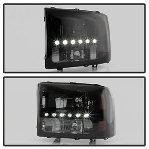 Xtune Headlights Ford Excursion (00-04) [w/ LED DRL] Black or Chrome w