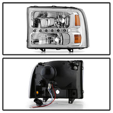 Load image into Gallery viewer, Xtune Headlights Ford Excursion (00-04) [w/ LED DRL] Black or Chrome w/ Amber Corner Lights - Black Alternate Image