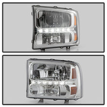 Load image into Gallery viewer, Xtune Headlights Ford Excursion (00-04) [w/ LED DRL] Black or Chrome w/ Amber Corner Lights Alternate Image