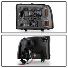 Load image into Gallery viewer, Xtune Headlights Ford F250/F350 Super Duty (99-04) [w/ LED DRL] Black or Chrome w/ Amber Corner Lights Alternate Image