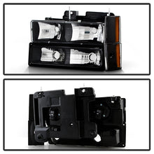 Load image into Gallery viewer, Xtune Crystal Headlights Chevy/GMC C/K Series 1500/2500/3500 (88-93) [Black / Chrome / Smoke] w/ or w/o Bumper Lights - w/o Bumber Lights / Black Alternate Image