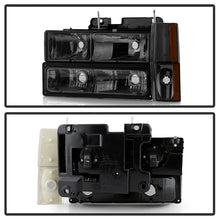 Load image into Gallery viewer, Xtune Crystal Headlights Chevy/GMC C/K Series 1500/2500/3500 (88-93) [Black / Chrome / Smoke] w/ or w/o Bumper Lights - w/o Bumber Lights / Black Alternate Image