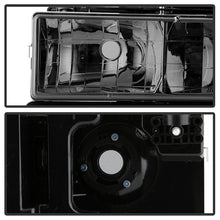 Load image into Gallery viewer, Xtune Crystal Headlights Chevy/GMC C/K Series 1500/2500/3500 (88-93) [Black / Chrome / Smoke] w/ or w/o Bumper Lights - w/o Bumber Lights / Black Alternate Image