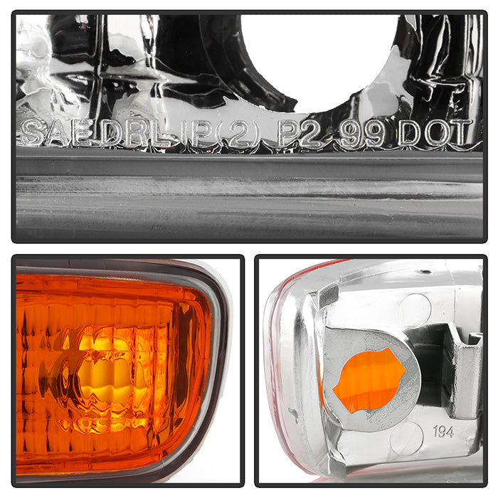 Xtune GMC Yukon 1992-1993 Crystal Headlights w/ Corner & LED Bumper Smoke