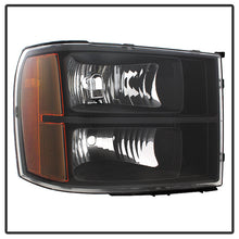 Load image into Gallery viewer, Xtune Crystal Headlights GMC Sierra (07-13) Black or Black Smoked w/ Amber Turn Signal Lights - Black Alternate Image