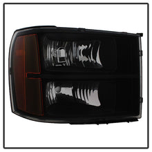 Load image into Gallery viewer, Xtune Crystal Headlights GMC Sierra (07-13) Black or Black Smoked w/ Amber Turn Signal Lights - Black Alternate Image