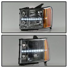 Load image into Gallery viewer, Xtune Headlights GMC Sierra (07-13) Chrome Housing with Amber Turn Signal Lights and LED DRL - Default Title Alternate Image
