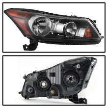 Load image into Gallery viewer, Xtune Crystal Headlights Honda Accord Sedan (08-12) Black w/ Amber Signal Lights Alternate Image