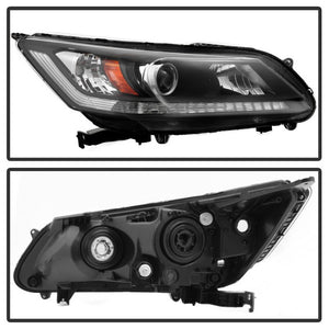 Xtune Projector Headlights Honda Accord Sedan (13-15) [OEM Style w/ DRL Lights] Black or Chrome