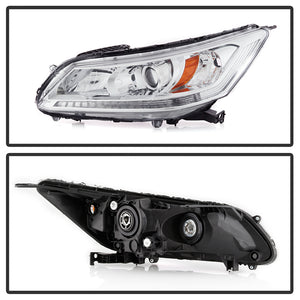 Xtune Projector Headlights Honda Accord Sedan (13-15) [OEM Style w/ DRL Lights] Black or Chrome