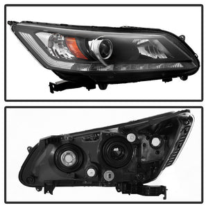 Xtune Projector Headlights Honda Accord Sedan (13-15) [OEM Style w/ DRL Lights] Black or Chrome