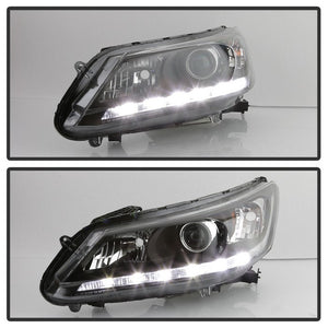 Xtune Projector Headlights Honda Accord Sedan (13-15) [OEM Style w/ DRL Lights] Black or Chrome