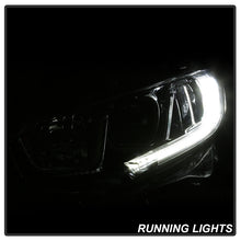 Load image into Gallery viewer, Xtune Projector Headlights Honda Civic (16-20) [w/ LED DRL Light Tube - Halogen Models Only] Chrome or Black w/ Amber Turn Signal Lights - Black Alternate Image