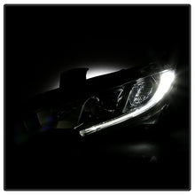Load image into Gallery viewer, Xtune Projector Headlights Honda Civic (16-20) [w/ LED DRL Light Tube - Halogen Models Only] Chrome or Black w/ Amber Turn Signal Lights - Black Alternate Image