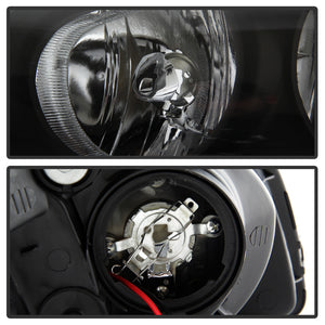 Xtune Crystal Headlights Hyundai Elantra (04-06) [Halogen Models Only] Black w/ Amber Corner Lights