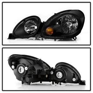 Xtune Crystal Headlights Lexus GS300/GS400/GS430 (98-05) Black w/ Amber Turn Signal Lights