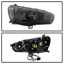 Load image into Gallery viewer, Xtune Headlights Mitsubishi Lancer (08-17 ) [OE Style] Black Smoke w/ Amber Turn Signal Lights Alternate Image