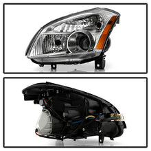 Load image into Gallery viewer, Xtune Crystal Headlights Nissan Maxima (07-08) [Halogen Only] Chrome or Black w/ Amber Turn Signal Lights - Black Alternate Image