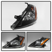 Load image into Gallery viewer, Xtune Crystal Headlights Nissan Murano (03-07) Chrome or Black w/ Amber Turn Signal Lights - Black Alternate Image