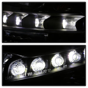 Xtune Headlights Nissan Sentra (13-15) [OEM Style - LED DRL] Black w/ Amber Turn Signal Lights
