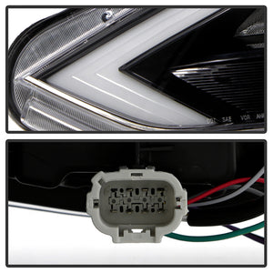 Xtune Headlights Nissan Sentra (16-19) [OEM Style] Black w/ LED Amber Switchback Turn Signal Light Bar DRL