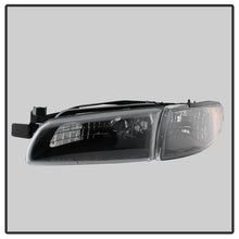 Load image into Gallery viewer, Xtune Crystal Headlights Pontiac Grand Prix (97-03) Black or Chrome w/ Amber Turn Signal Light - Black Alternate Image